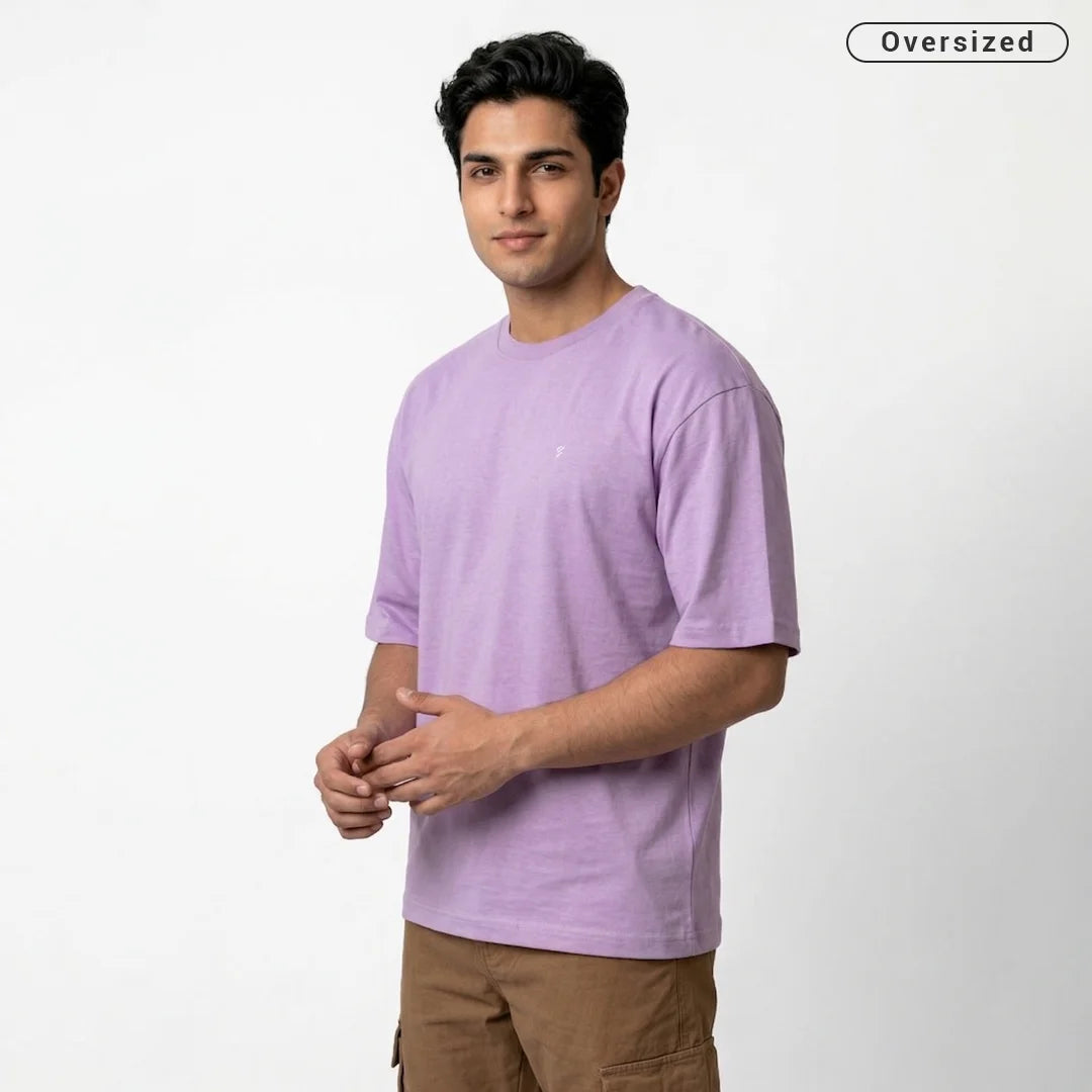 Premium 240 GSM Heavyweight Oversized T-Shirt – 100% Pure Cotton Minimalist Chest Logo Tee