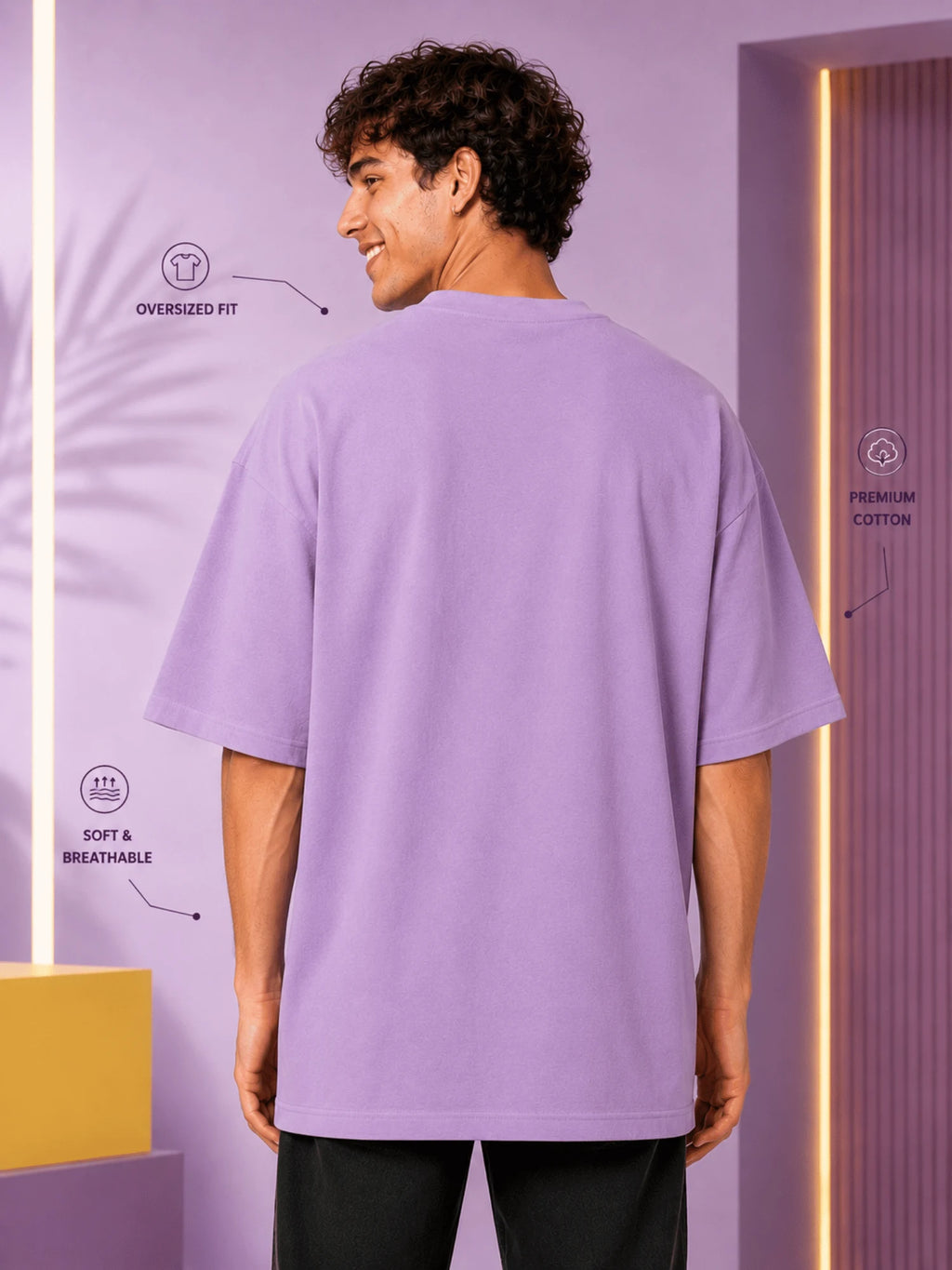 Excello Men's 'Rupiya Gir Raha Hai' Humorous Graphic Oversized T-Shirt| Rose Pink