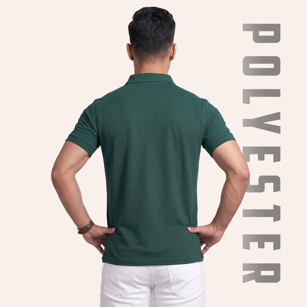 Excello Premium Men's Aeropiq Polo T-Shirt | Wrinkle-Free 100% Nanopoly