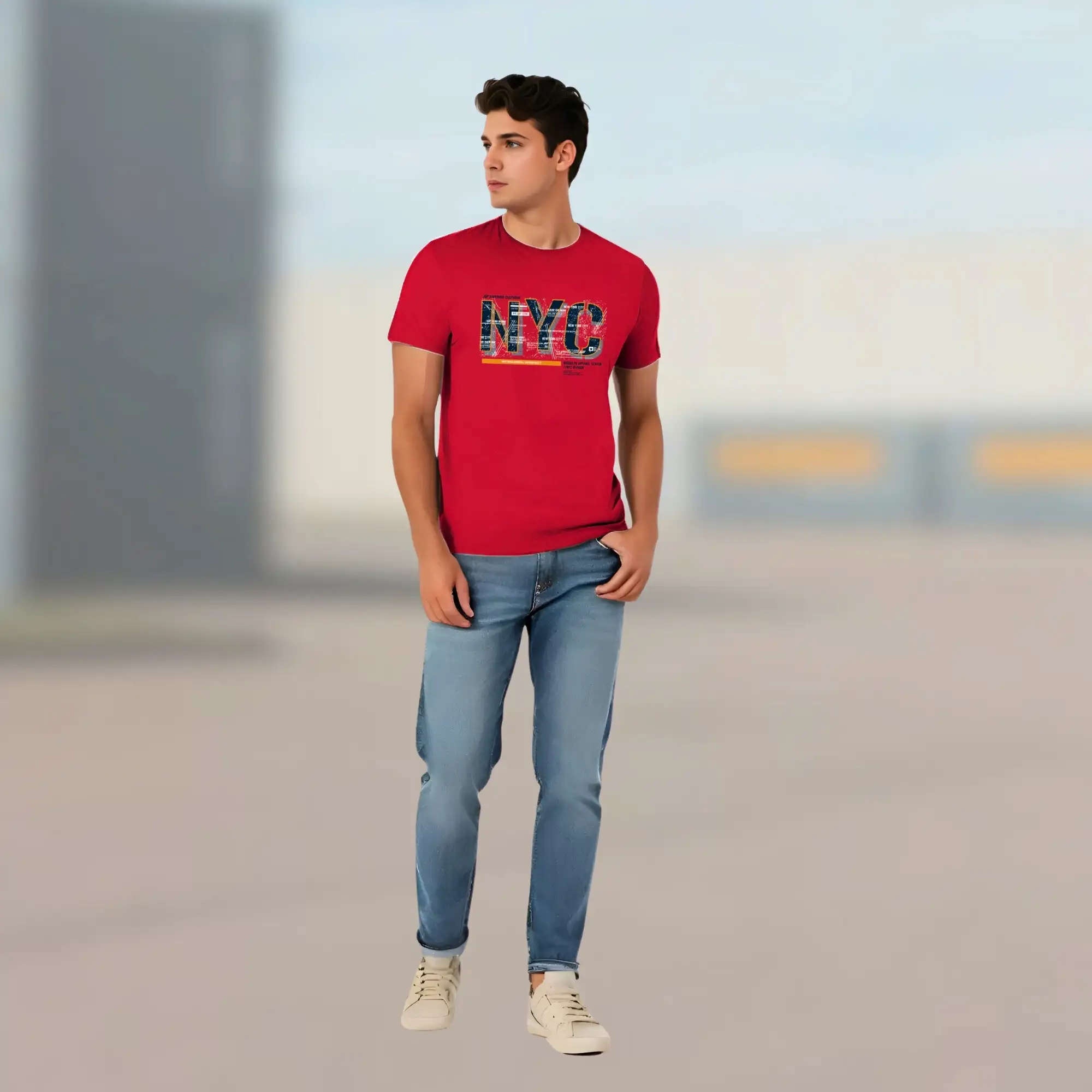 NYC Printed Cotton T-Shirt for men 