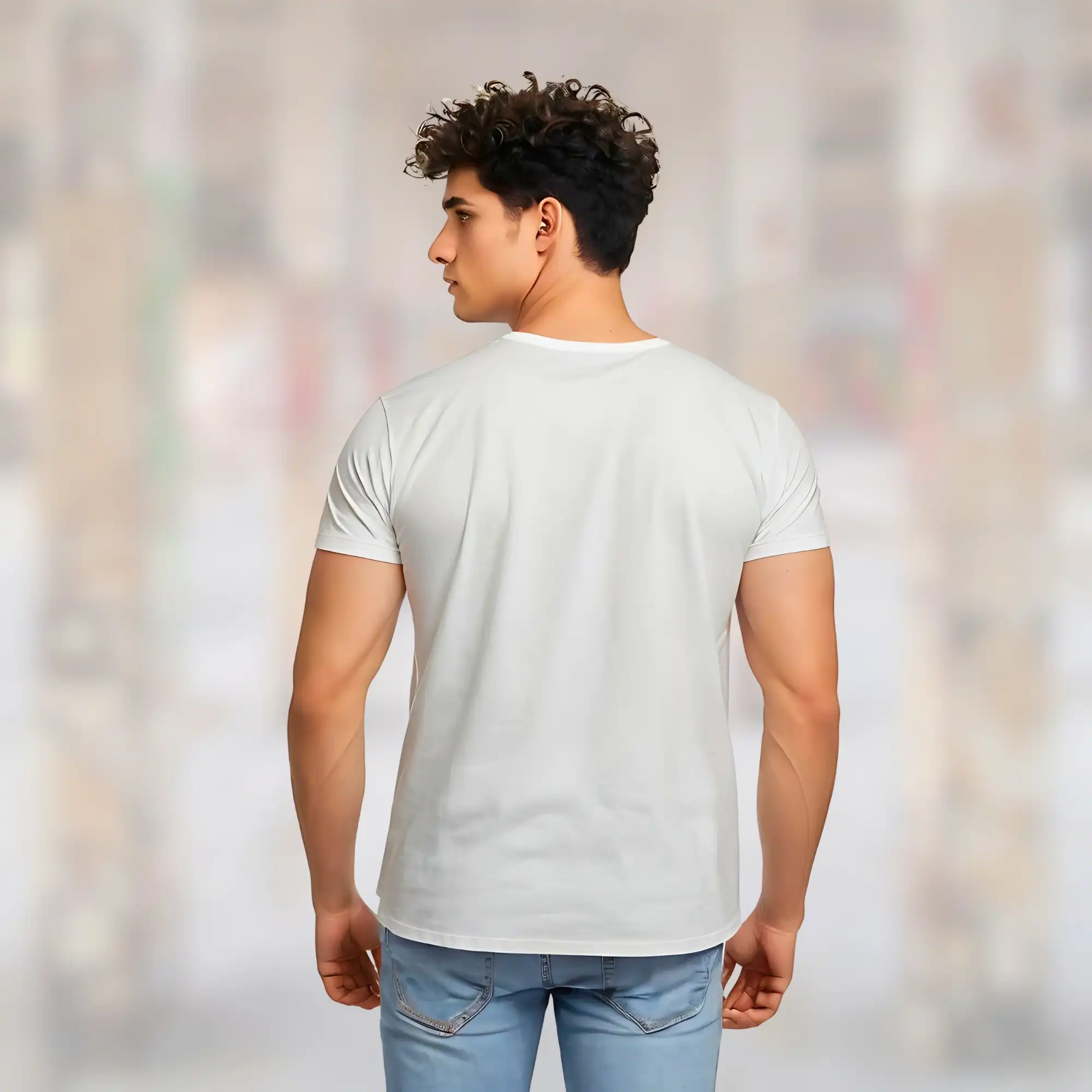 EXCELLO White ‘NYC – New York City’ Printed Men’s Cotton T-Shirt