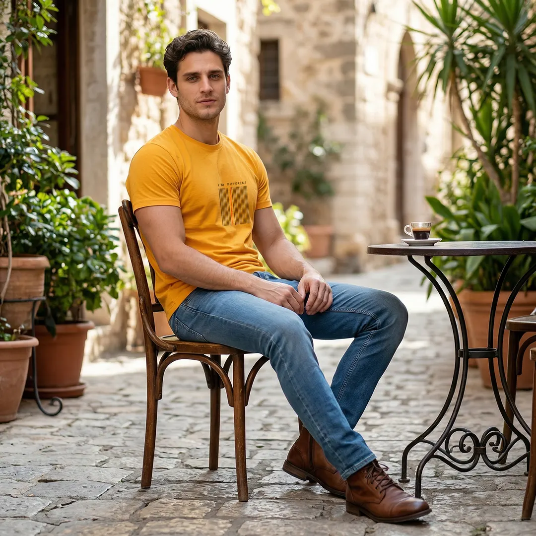 Men’s  Cotton Graphic T-Shirt 