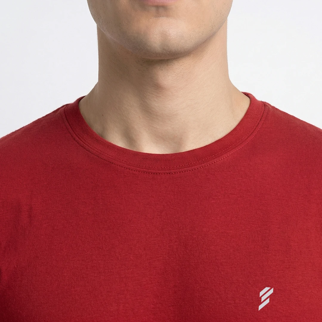Men's Regular Fit Crew Neck T-Shirt, 100% Pure Cotton, 180 GSM, Breathable Everyday Wear